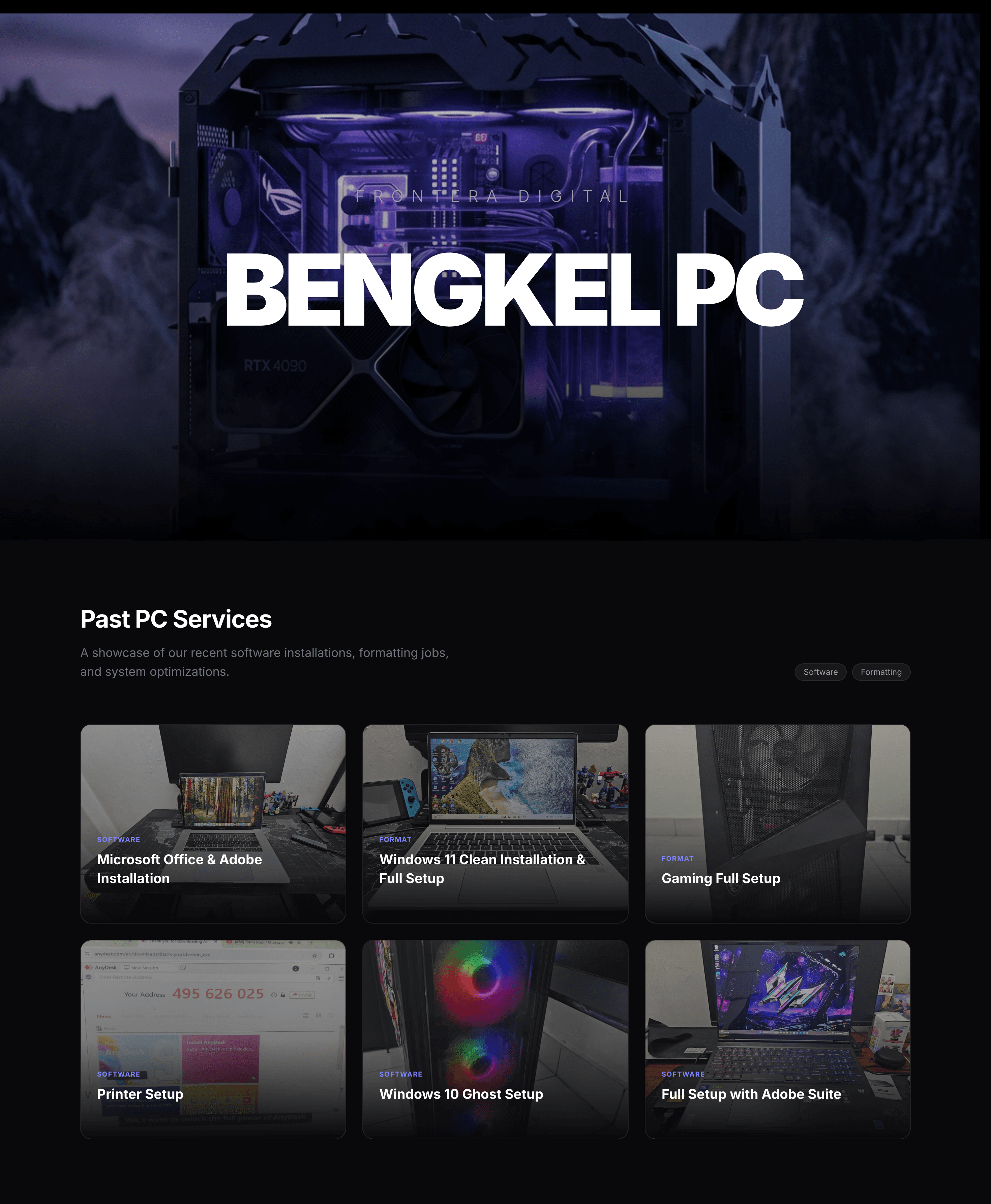 Portfolio of completed PC optimization projects